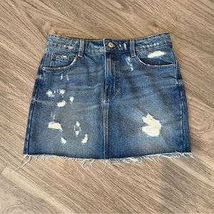 ZARA DENIM MINI SKIRT SIZE S